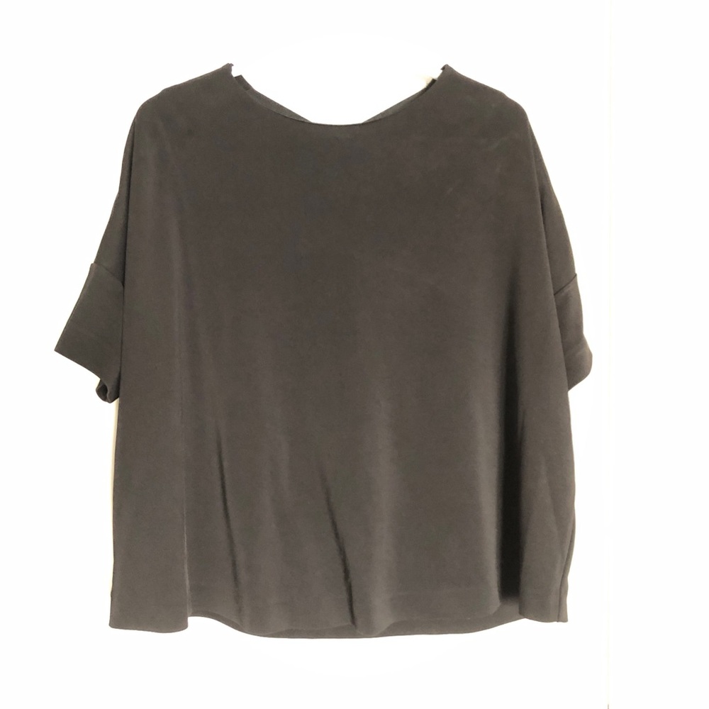 COS black top with cross back detail